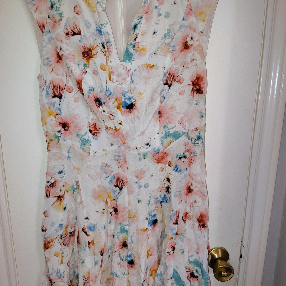 Rebecca Taylor Multicolor Floral Midi Dress